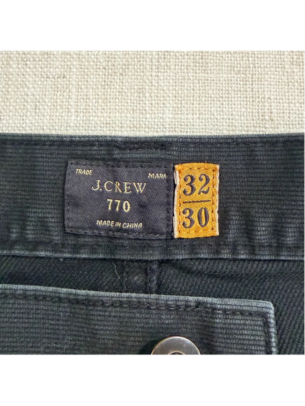 J.Crew Men’s 770 Straight Fit Jeans 32x30 Black Charcoal 100% Cotton
